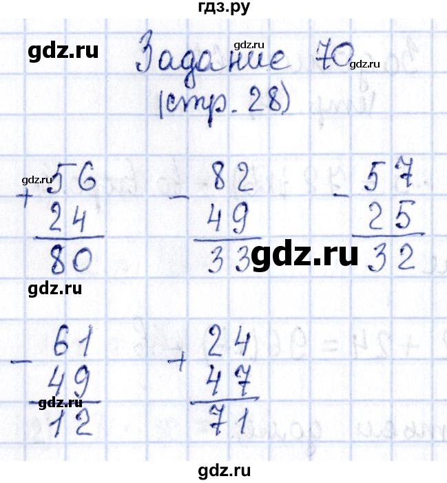 ГДЗ по математике 3 класс Моро рабочая тетрадь  часть 2. страница - 28, Решебник №4 к тетради 2016