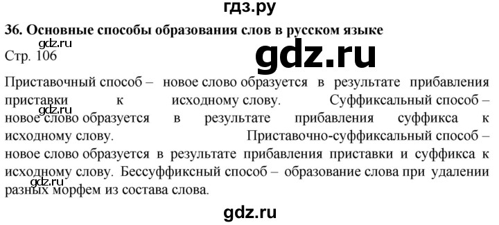 ГДЗ по русскому языку 6 класс  Ладыженская   самостоятельное наблюдение / часть 1 - стр.106, Решебник №1 к учебнику 2022