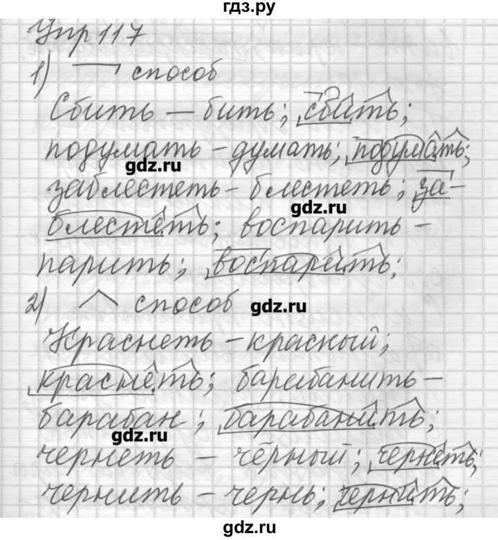ГДЗ по русскому языку 6 класс Бунеев   упражнение - 117, Решебник