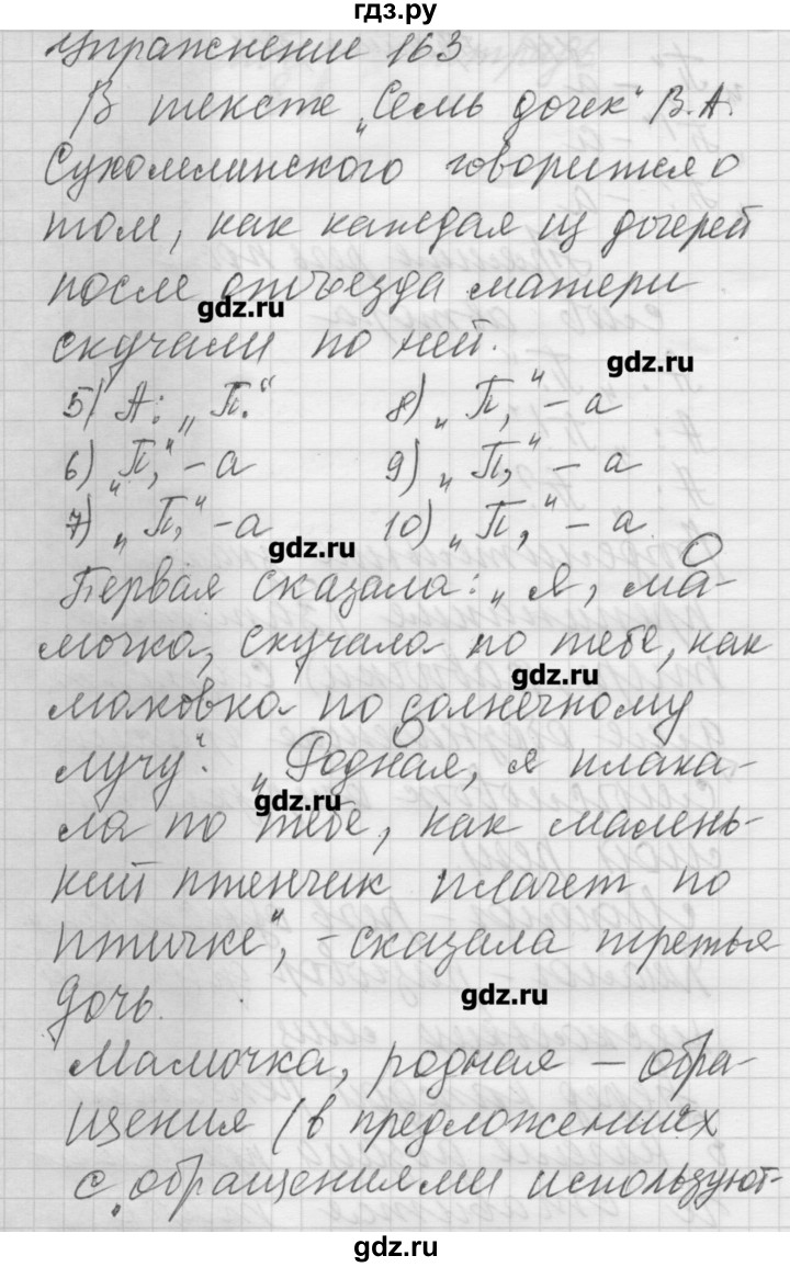 ГДЗ по русскому языку 6 класс Бунеев   упражнение - 163, Решебник