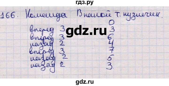 ГДЗ по информатике 5 класс Семенов   задание - 166, Решебник